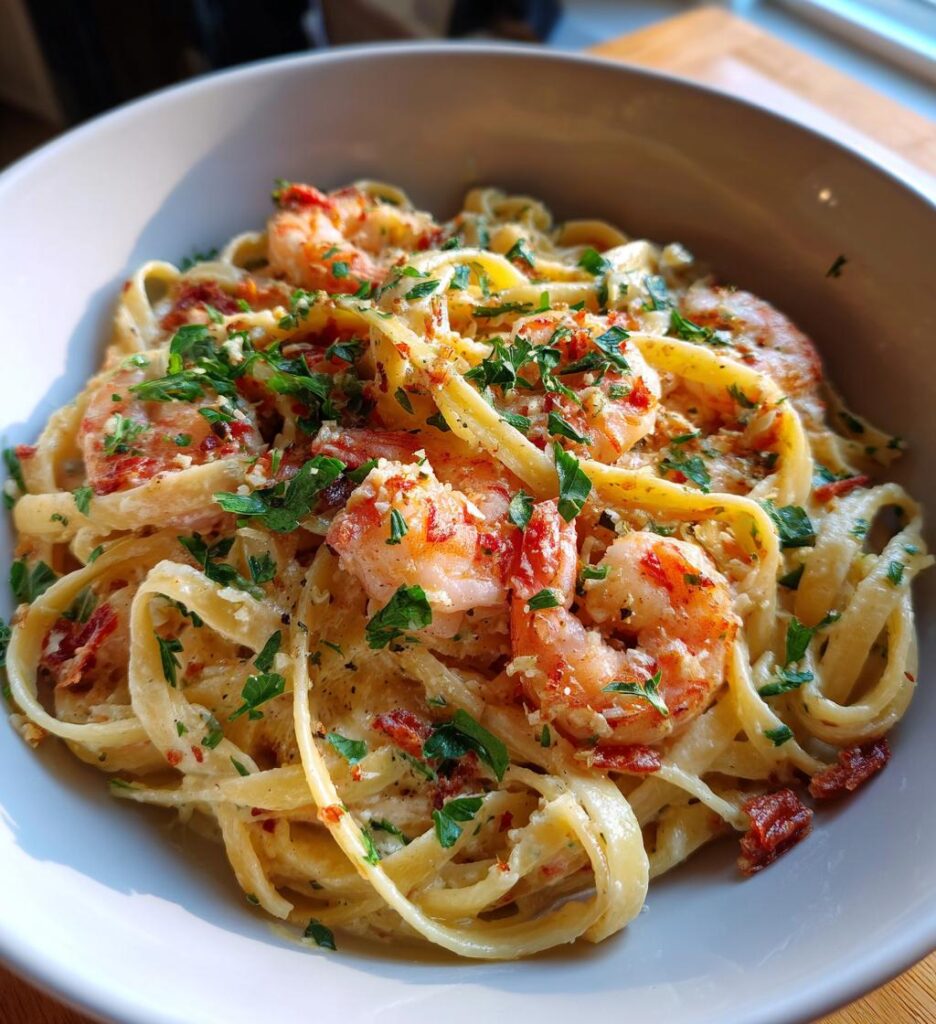 Shrimp Alfredo Pasta (Creamy & Easy)
