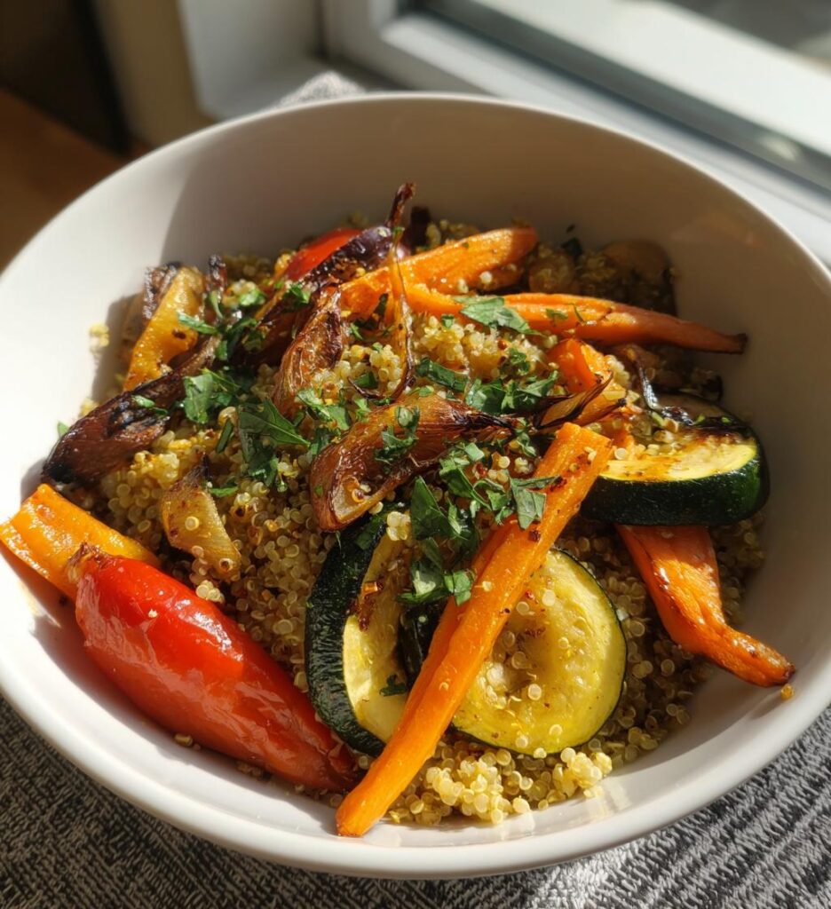 quinoa salad with roasted vegetables