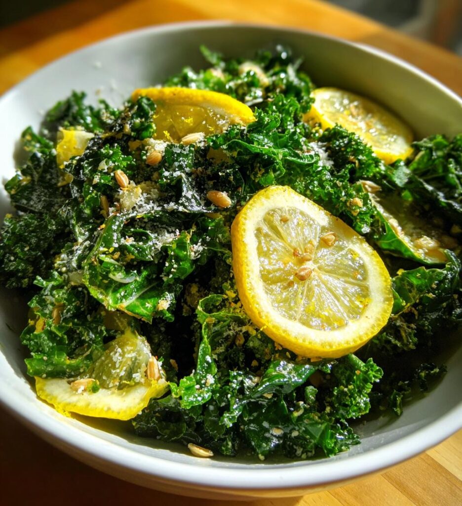 kale salad with lemon dressing
