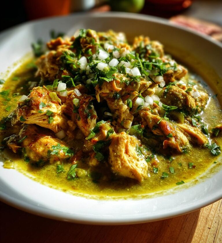 slow cooker chicken verde for summer taco nights